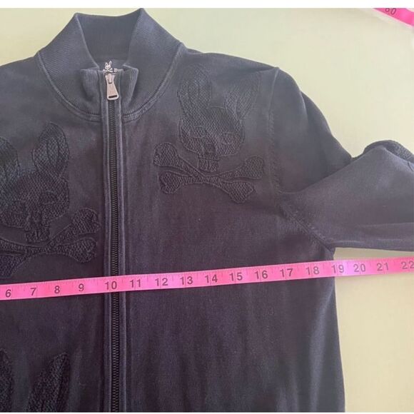 Psycho Bunny Cardigan Men 100% cotton Logo long sleeve full zip Small - Picture 12 of 14